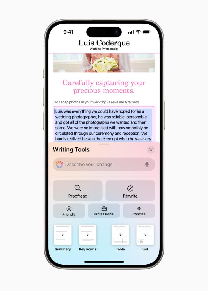 Apple iOS 18 Apple Intelligence