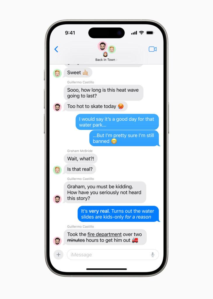 Apple iOS 18 아이메시지