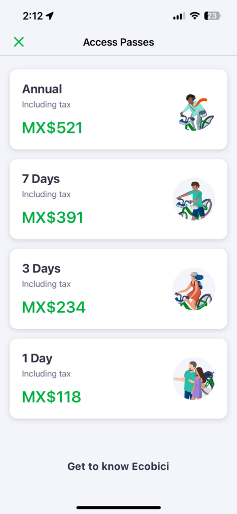 공유자전거 ECOBICI 플랜
